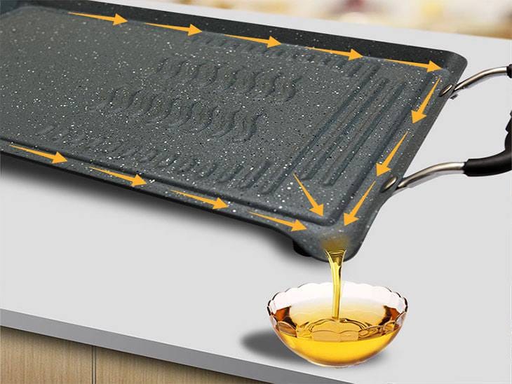 bếp có dãnh chảy dầu nên tốt cho 