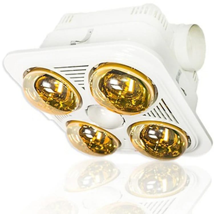 Đèn sưởi nhà tắm braun kohn bu04gr có điều khiển 6 Đèn sưởi nhà tắm âm trần 4 bóng Kohn BU04GR