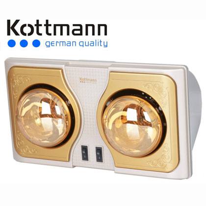 Đèn sưởi nhà tắm Kottmann K2B-H 2 bóng vàng