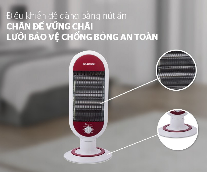 Đèn sưởi hồng ngoại sunhouse shd7022 11 Mua Đèn sưởi hồng ngoại Sunhouse SHD7022 tại Hà Nội