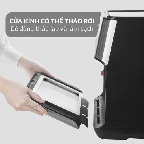 Nồi chiên không dầu olivo af12 dung tích 12l 8 cua-kinh-thao-roi