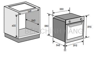 Lò nướng nhiệt phân rosieres rf697zin/e 70 lít 5 Lò nướng nhiệt phân Rosieres RF697ZIN/E 70 Lít 4