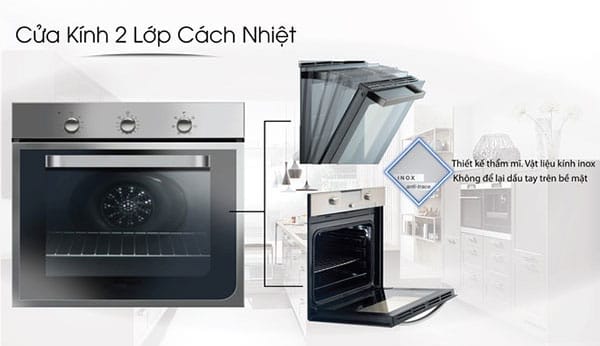Lò nướng điện rosieres rfi4064min 69 lít 4 Lò nướng điện Rosieres RFI4064MIN 69 Lít 3
