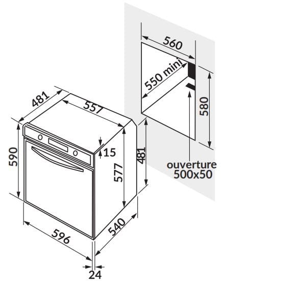 Lò nướng nhiệt phân Rosieres RF4620IN 56 Lít 9 chức năng 2