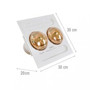 Đèn sưởi nhà tắm kohn bk03gr có điều khiển 4 Đèn sưởi nhà tắm âm trần Kohn BK03GR