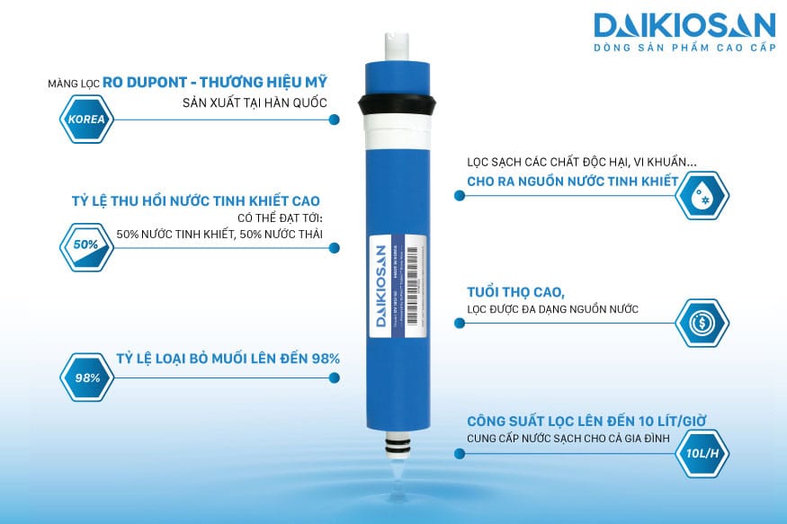 Máy lọc nước ro nóng nguội daikiosan dsw-32209h3 3 Màng lọc đạt chuẩn