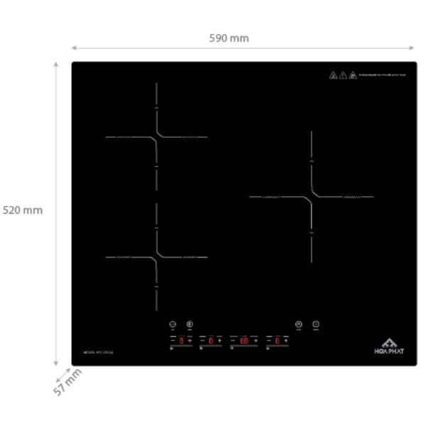 Bếp điện từ ba hòa phát hpc d31a2 4 Kích thước bếp