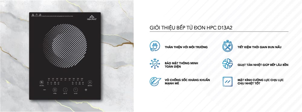 Bếp điện từ đơn hòa phát hpc d13a2 2 Bếp điện từ đơn Hòa Phát HPC D13A2