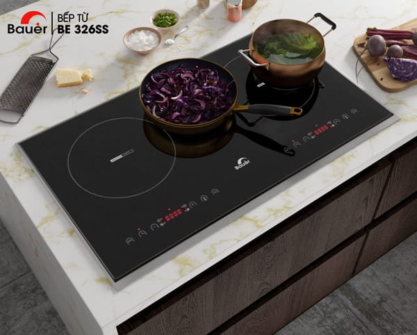 Bếp từ đôi bauer be 326ss 2 Bếp từ đôi Bauer BE 326SS
