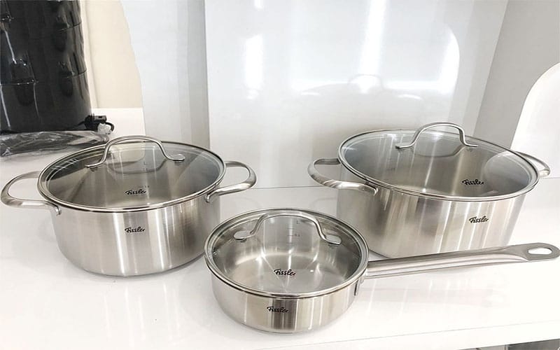 Bộ nồi fissler san francisco 3 món 4 vật liệu thép không rỉ