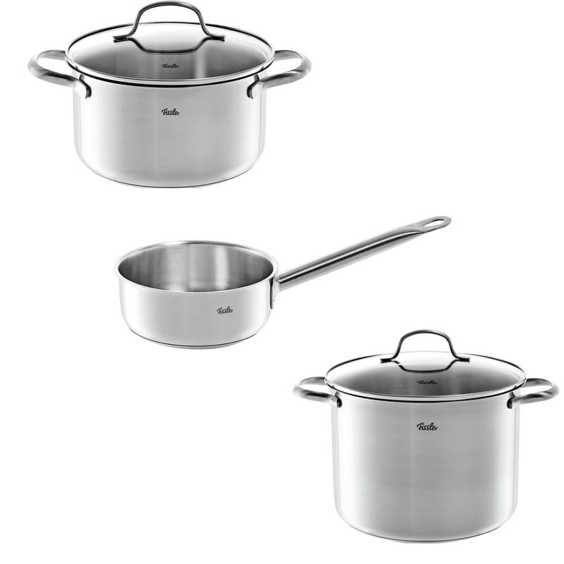 Bộ nồi fissler san francisco 3 món 3 gồm 2 nồi và 1 quánh
