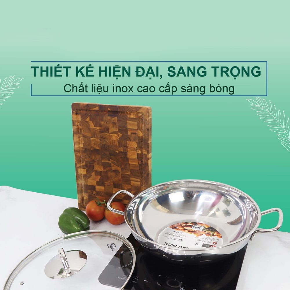 Chảo lẩu xào fivestar fscl32001 size 32cm 2 thiết kế hiện đại sang trọng