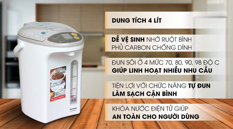  dung tích 4 lít phù hợp với nhu cầu của mọi gia đình
