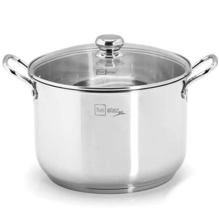 Nồi luộc gà Inox 304 Fivestar 30cm nắp kính dung tích lớn 16 lít