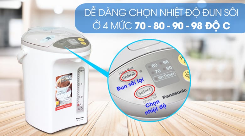 Chức năng đun sôi và giữ ấm dễ dàng tiện dụng