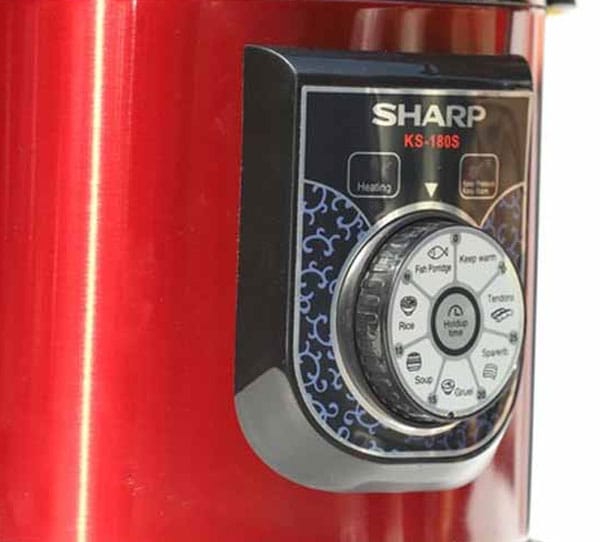 Nồi áp suất điện sharp ks-180s 6 lít 3 Bảng điều khiển cơ dễ sử dụng, có hẹn giờ