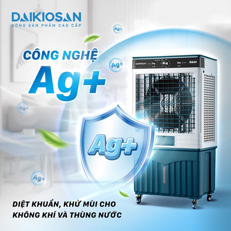 Quạt điều hoà daikiosan dm103 175w 4 Công nghệ diệt khuẩn Ag+ khử mùi tối ưu