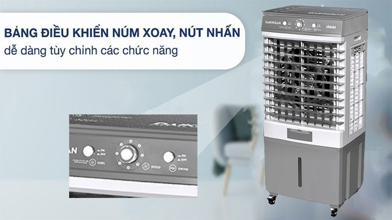 Quạt điều hòa daikiosan dm108 79w 4 Điều khiển núm vặn cơ dễ dàng