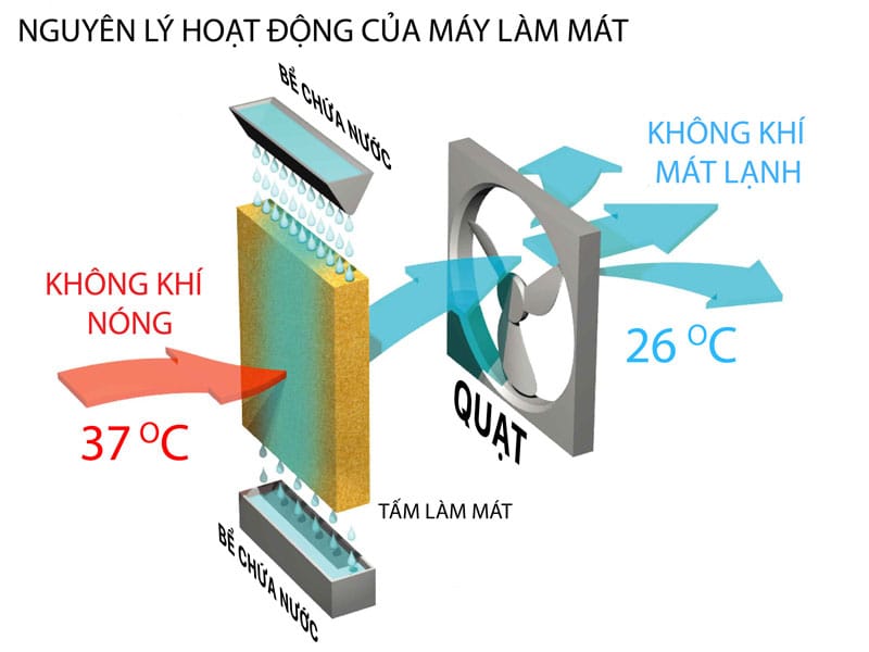 Quạt điều hòa daikiosan dm108 79w 7 Nguyên lí hoạt động của Daikiosan DM108