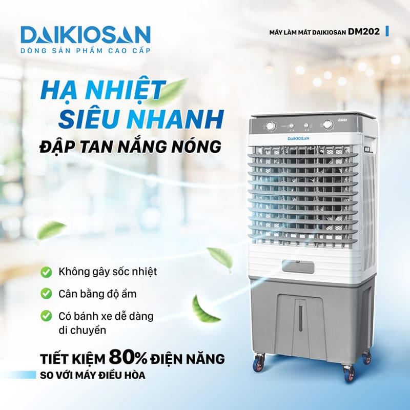 Quạt điều hoà daikiosan dm202 210w 3 Công suất khỏe khoắn hạ nhiệt nhanh chóng