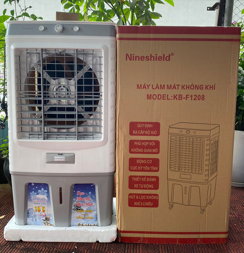 Quạt điều hòa nineshield kb-f1208 80 lít 220w 3 Công suất khoẻ khoắn làm mát diện tích rộng