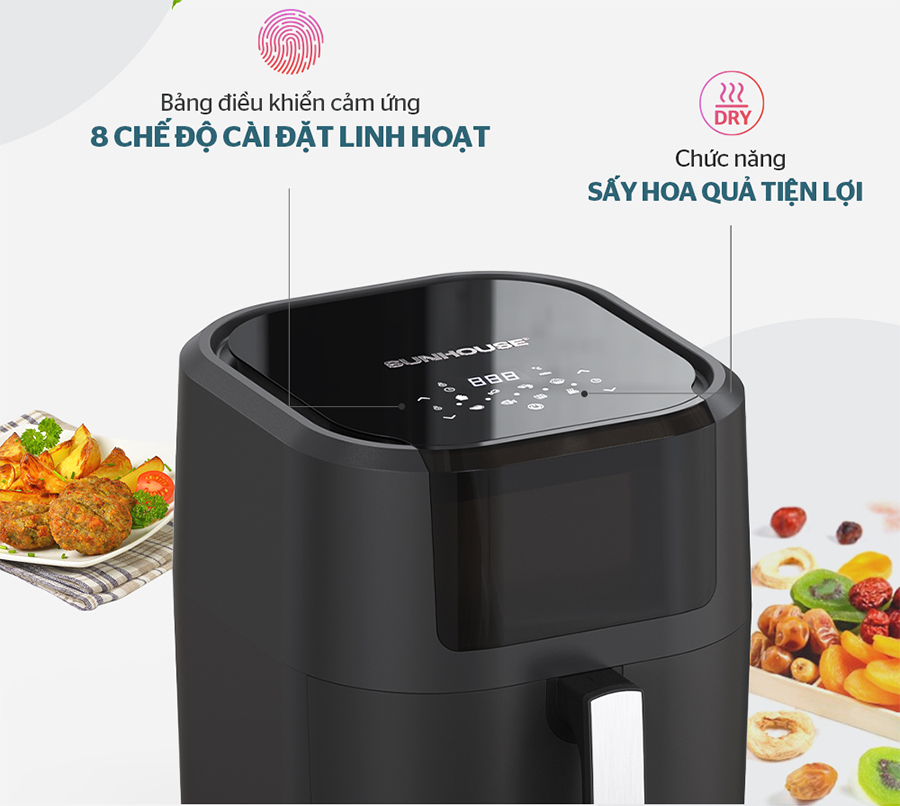 Nồi chiên không dầu sunhouse shd4082 9l 13 Nồi chiên không dầu Sunhouse SHD4082 9L 1