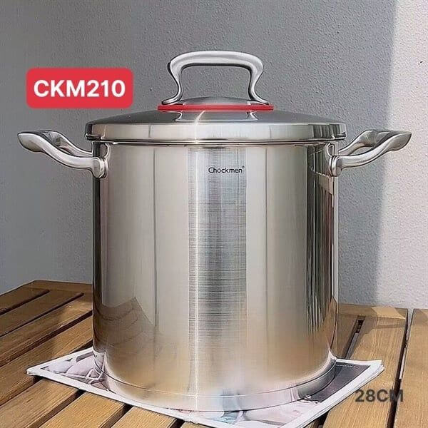 Nồi luộc gà chockmen ckm210 28cm cao 25cm 2 Đường kính 28cm, chiều cao 25cm