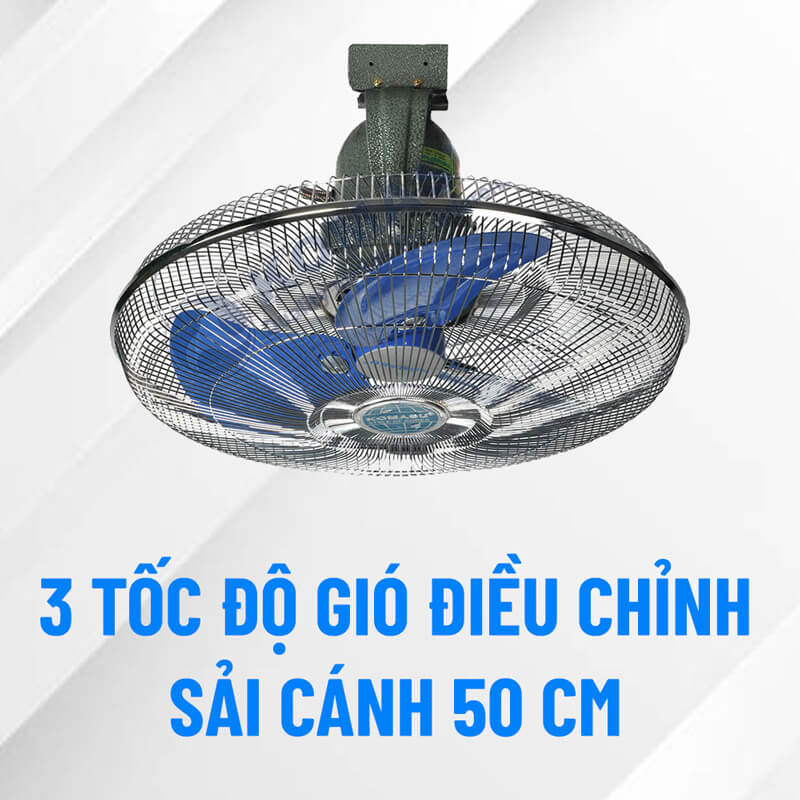 Quạt đảo trần komasu km50/qdt 4 Sải cánh 500mm hiêu suất làm mát rộng rãi