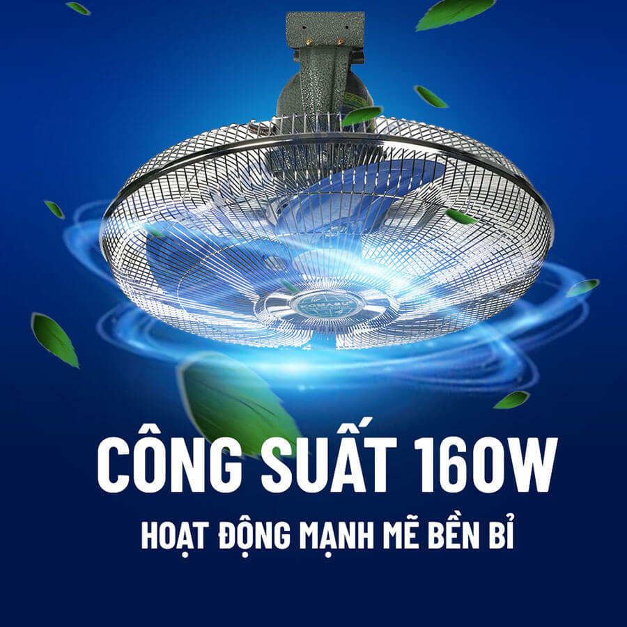 Quạt đảo trần komasu km50/qdt 3 Công suất khỏe khoắn