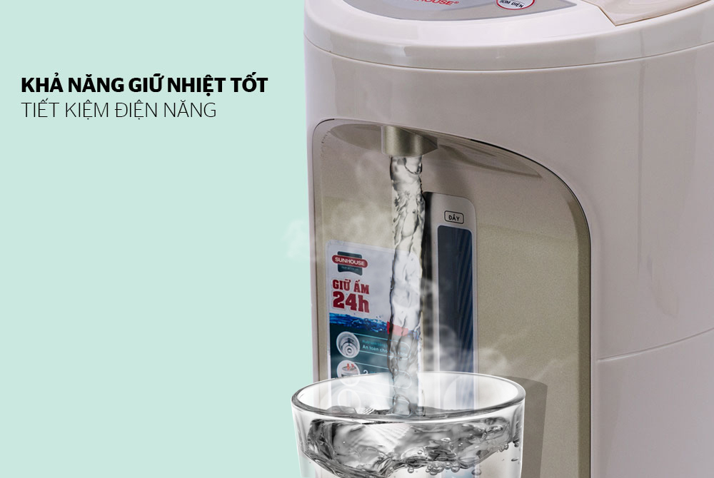 Bình thủy điện sunhouse shd1542 5 Hiển thị vạch chia nước dễ dàng quan sát