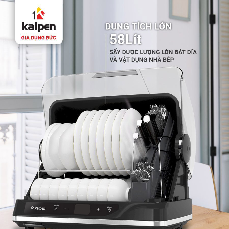 Máy sấy bát kalpen dd99 diệt khuẩn uv 58 lít to rộng 9 Máy Sấy Bát Diệt Khuẩn UV Kalpen DD99