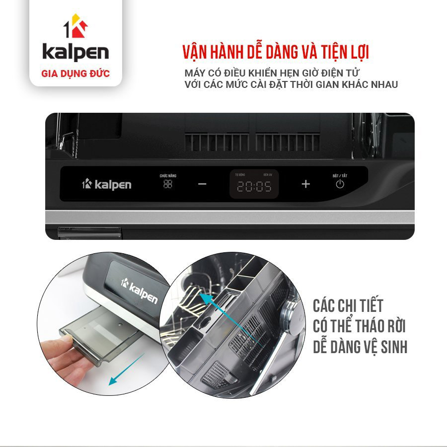 Máy sấy bát kalpen dd99 diệt khuẩn uv 58 lít to rộng 7 Máy Sấy Bát Diệt Khuẩn UV Kalpen DD99