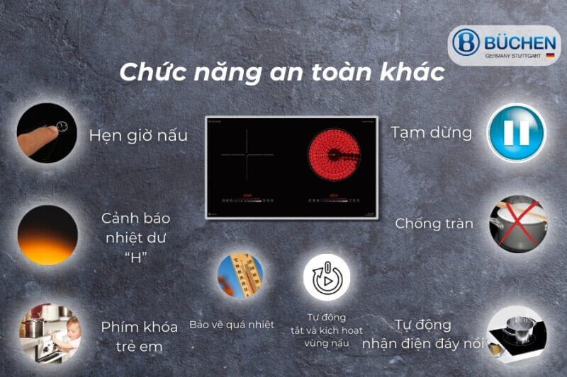 Bếp từ đôi Buchen BUC775MH 5