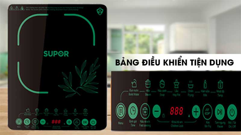 Bếp điện từ đơn supor sdhcb11tvn-gr 5 Bảng điều khiển điện tử