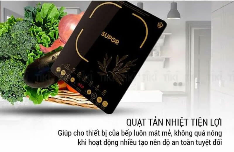 Bếp điện từ đơn supor sdhcb11tvn-yl 4 Quạt tản nhiệt tiện lợi