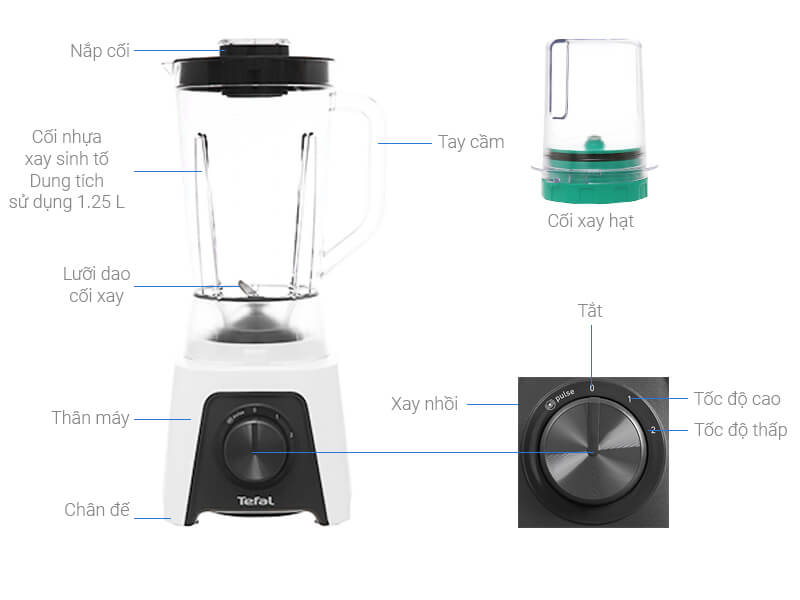 Máy xay sinh tố Tefal BL2C1166 - 1.5L 1