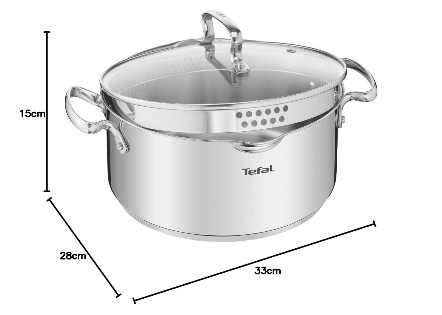 Nồi inox cao cấp duetto plus g7196455 28cm 2 Kích thước phù hợp