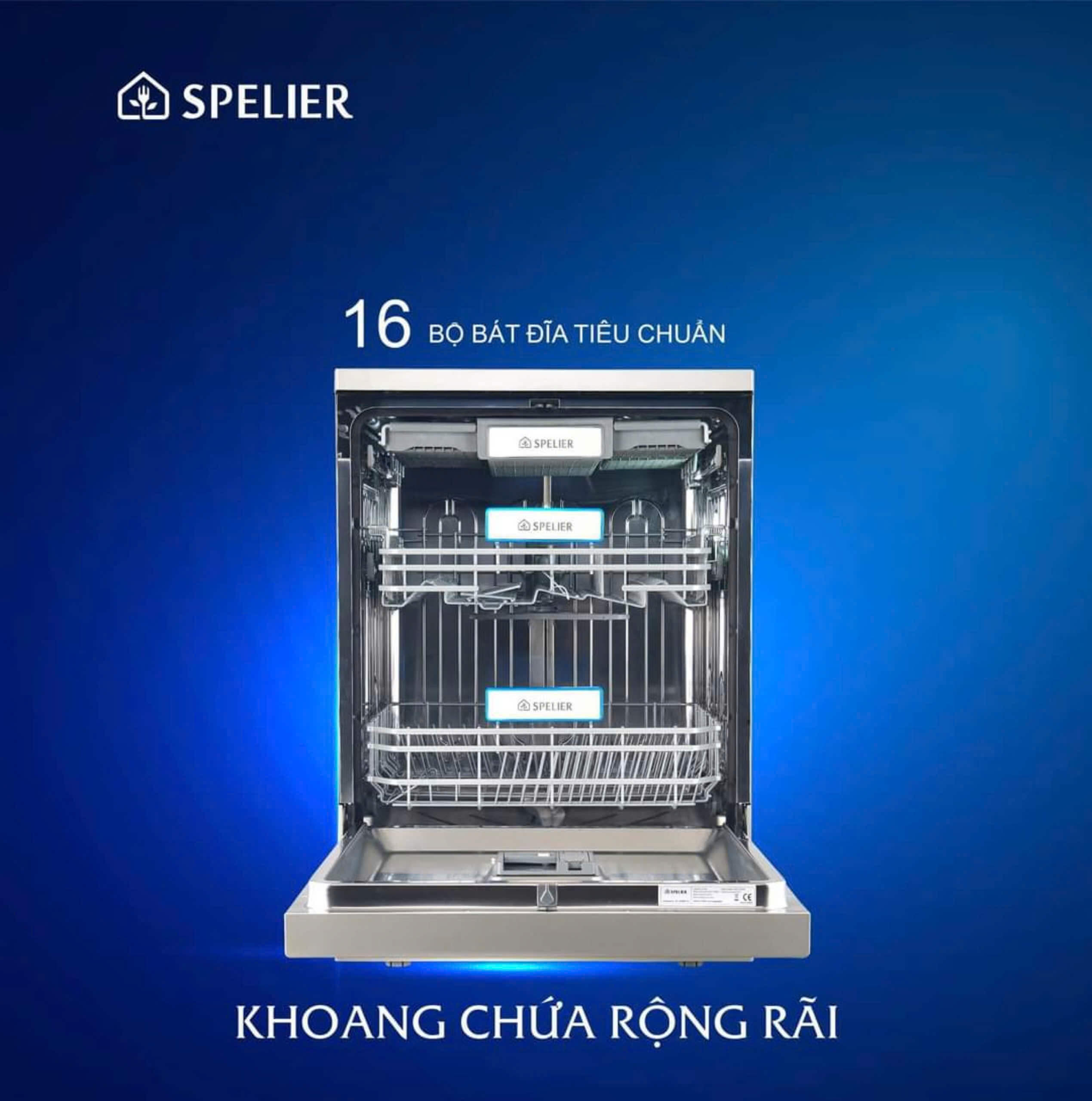 Máy rửa bát Spelier SP 16DWKT/G 1