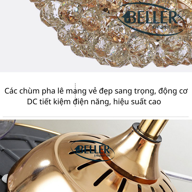 Quạt trần đèn Beller 53BL- 001 4 cánh 2