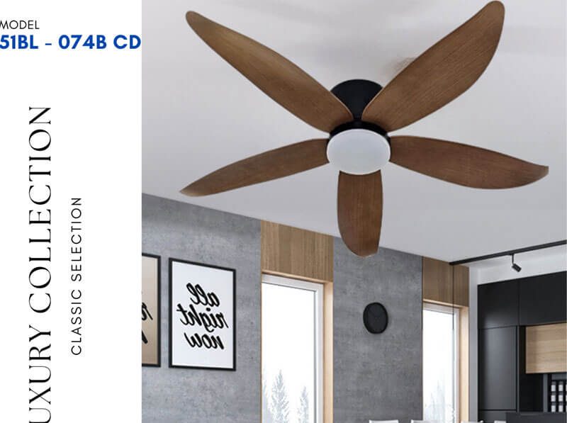 Quạt trần đèn beller 51bl – 074b cd 5 cánh 2 Quạt trần đèn Beller 51BL – 074B CD 5 cánh