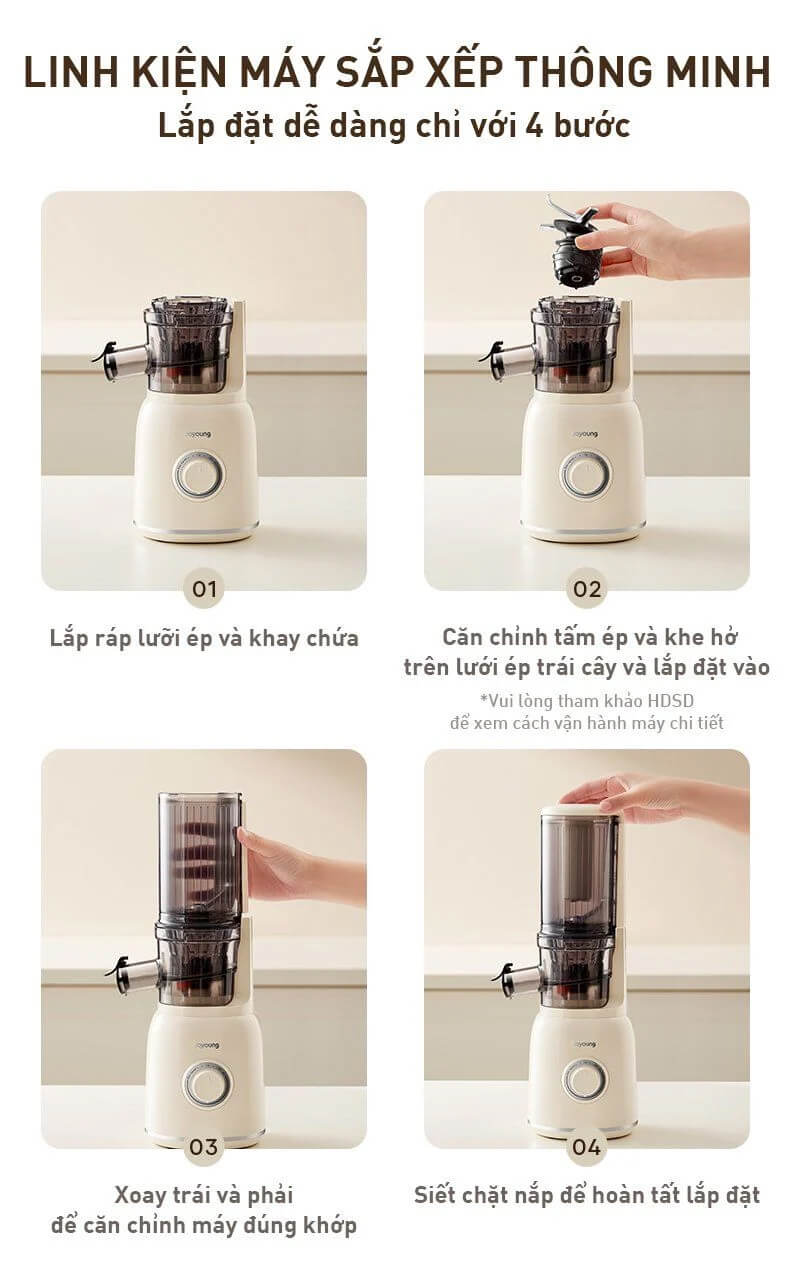 Máy ép chậm joyoung jsj-550 800ml 4 Dễ dàng vệ sinh
