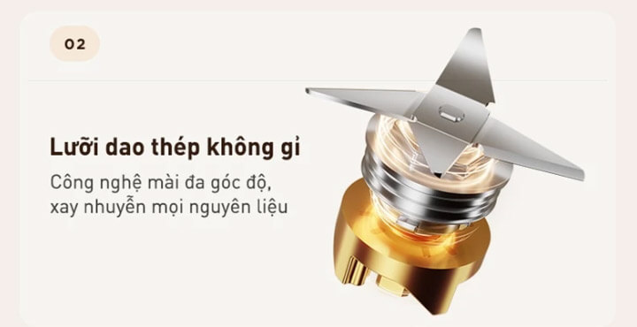 Máy xay sinh tố joyoung jfb-621 600ml đa năng 5 Lưỡi dao thép không gỉ
