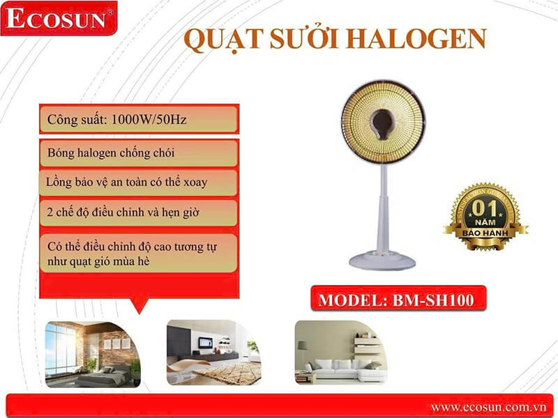 Quạt sưởi Ecosun BM-SH100