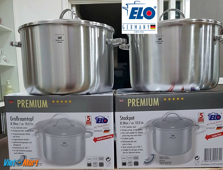 Nồi luộc gà elo multilayer premium 28cm đúc liền khối 14 Mẫu mã đẹp đun nấu nhanh giữ nhiệt lâu