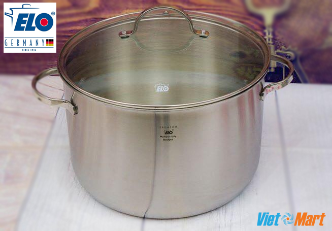 Nồi luộc gà elo multilayer premium 28cm đúc liền khối 13 Chất liệu inox 304 an toàn nồi inox đúc liền khối