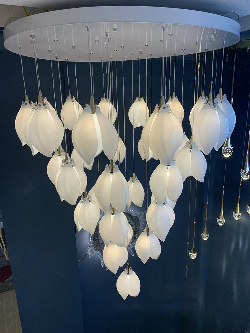 Đèn thả trần trang trí hiện đại htk052 7 Bóng led tiết kiệm năng lượng