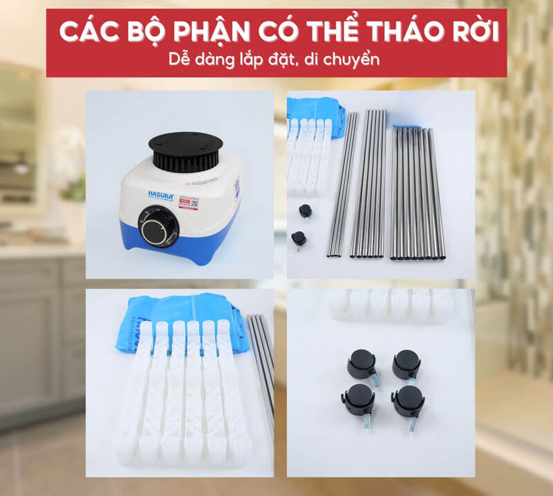 Các bộ phận có thể tháo rời, dễ lắp đặt 
