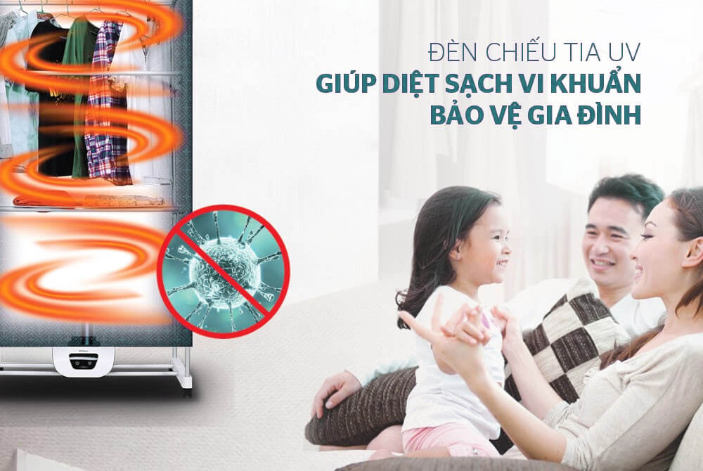 Chức năng khử khuẩn và làm sạch của máy sấy/tủ sấy quần áo