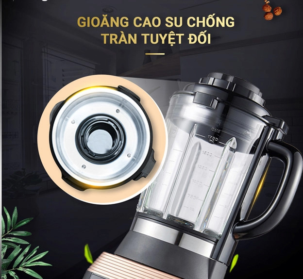 Máy làm sữa hạt đa năng nagakawa nag0815 10 Gioăn nhiều lớp chống tràn tuyệt đối
