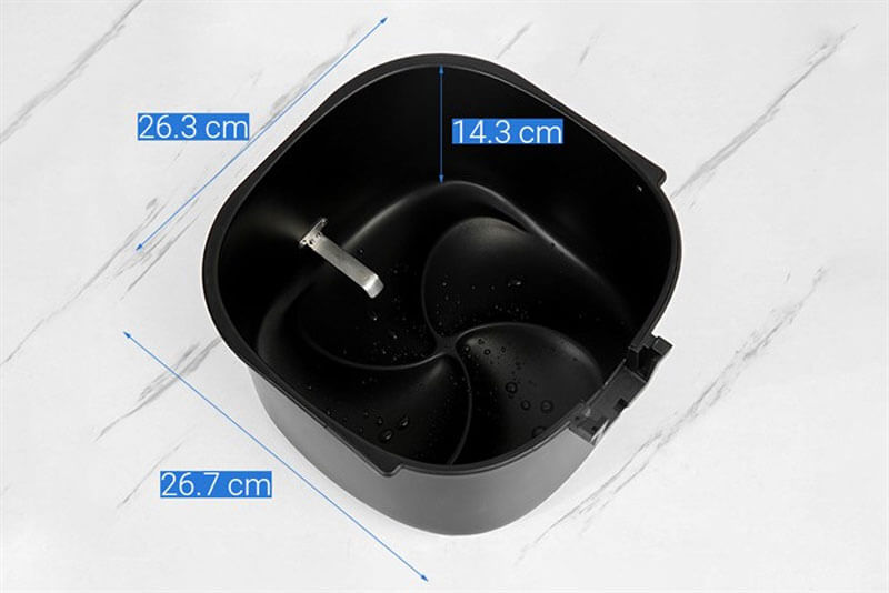Nồi chiên không dầu philips hd9880/90 8. 3 lít 9 Kích thước khoang chứa